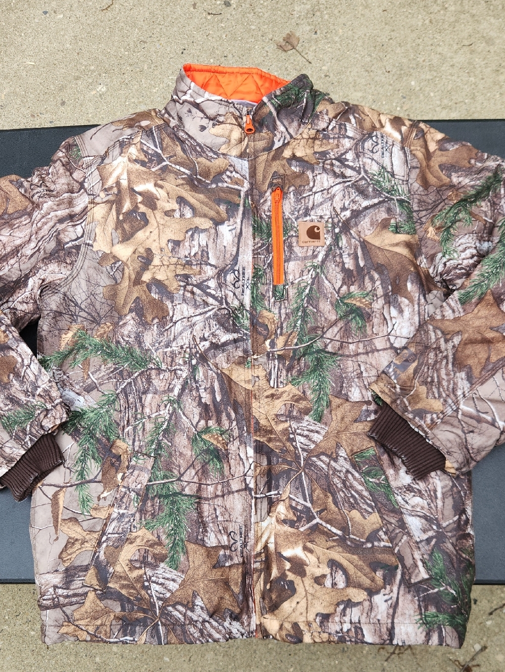 Carhartt Realtree Camo Jacket with Orange Trim
